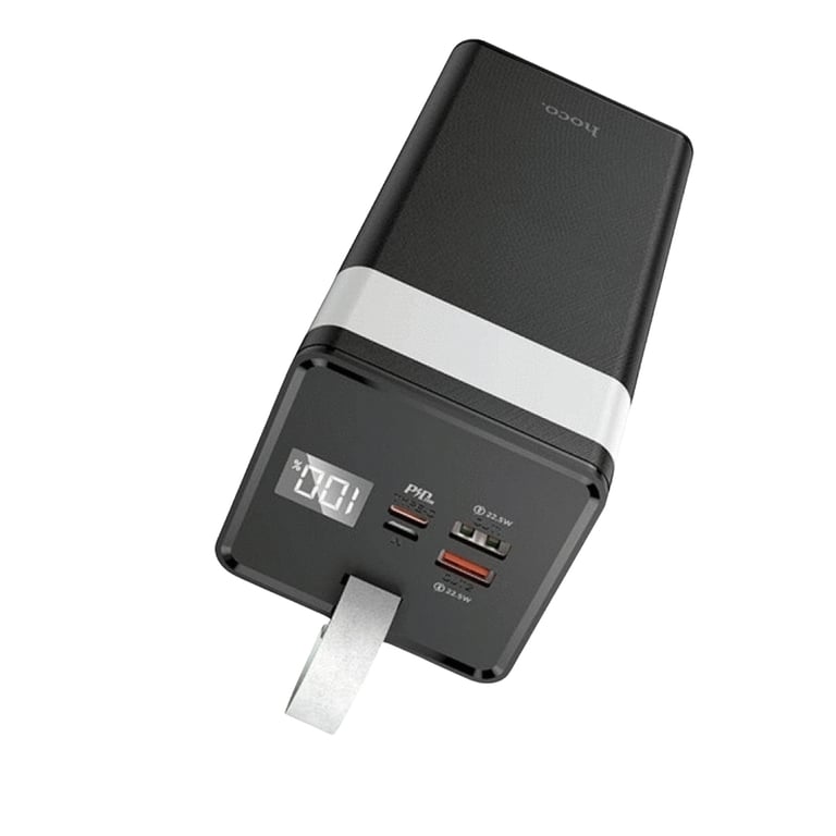 Батарея універсальна HOCO 50000mAh Powermaster PD/20W, QC/22.5W, Lamp, Black (J86A / 714738) - фото 2