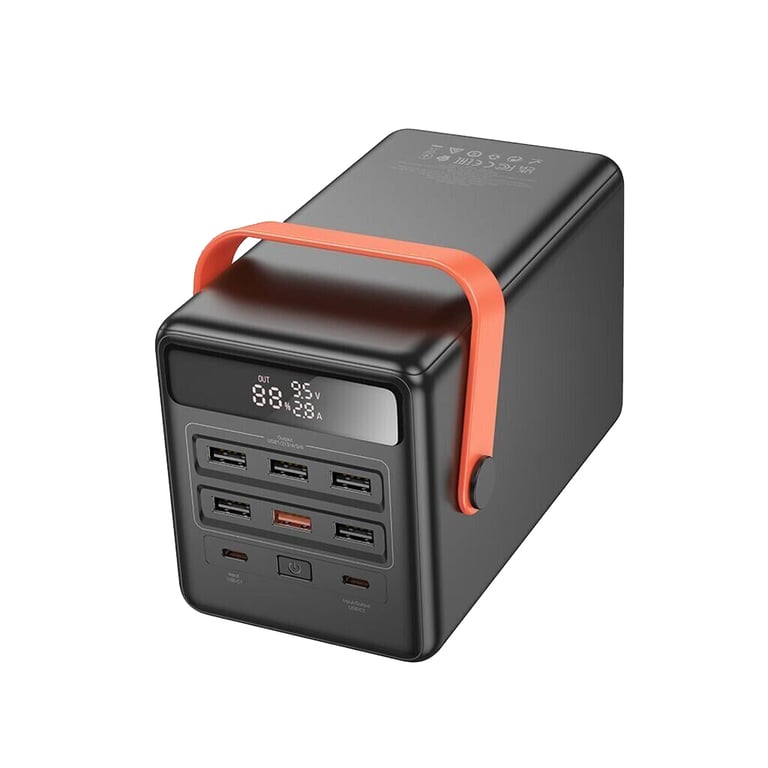 Батарея універсальна HOCO 100000mAh Max Centurion PD/65W, QC, LED Lamp, Black (DB03 / 714722) - фото 3