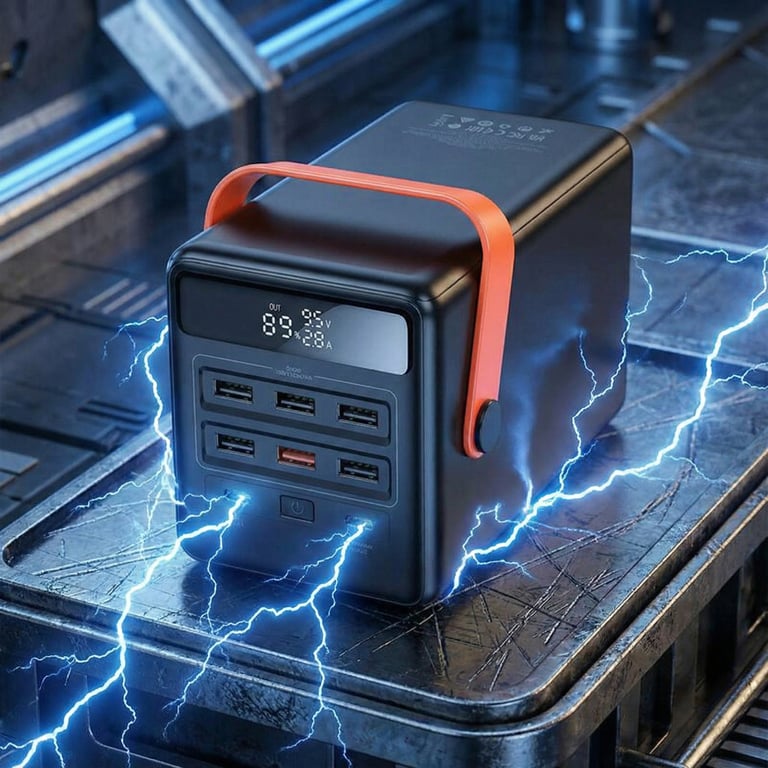 Батарея універсальна HOCO 100000mAh Max Centurion PD/65W, QC, LED Lamp, Black (DB03 / 714722) - фото 6