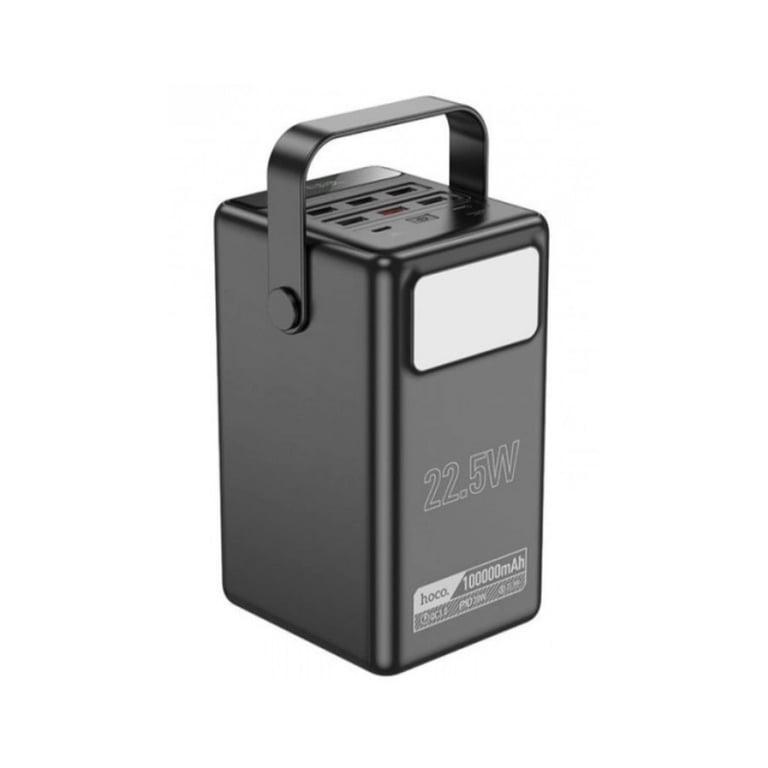 Батарея універсальна HOCO 100000mAh Endure 22.5W PD, QC, LED Lamp, Black (DB03 / 714721) - фото 1