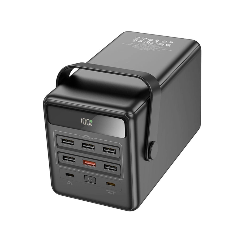 Батарея універсальна HOCO 100000mAh Endure 22.5W PD, QC, LED Lamp, Black (DB03 / 714721) - фото 5 Батарея універсальна HOCO 100000mAh Endure 22.5W PD, QC, LED Lamp, Black (DB03 / 714721) - фото 5