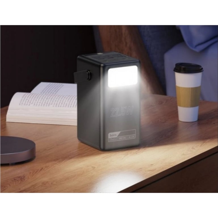 Батарея універсальна HOCO 100000mAh Endure 22.5W PD, QC, LED Lamp, Black (DB03 / 714721) - фото 8
