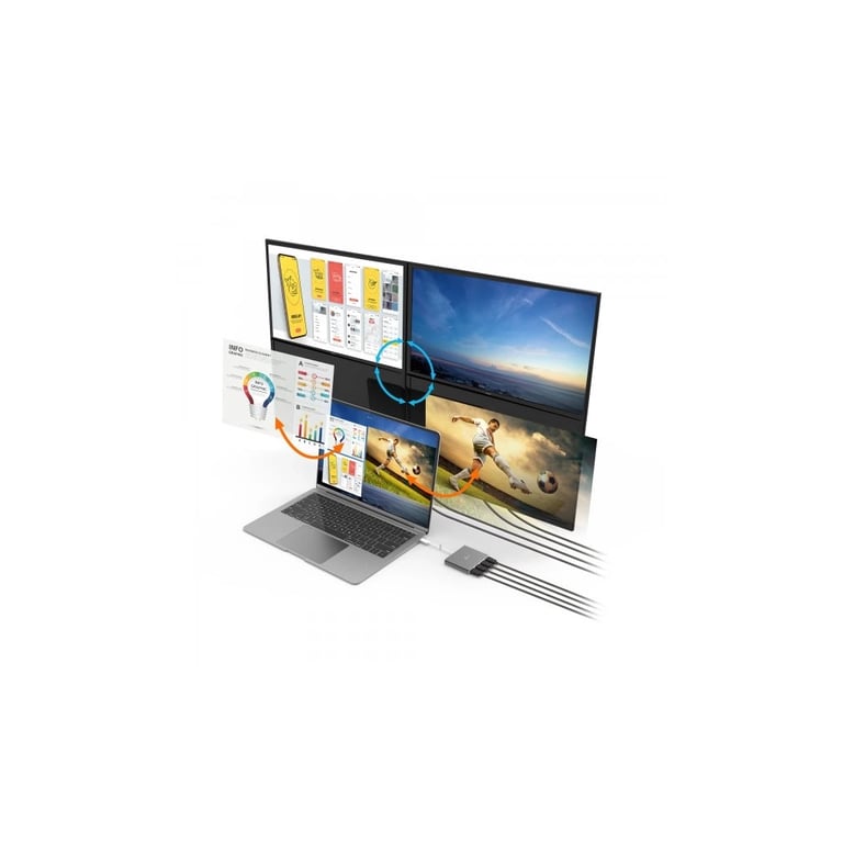 Адаптер USB-C to 4xHDMI F quad display J5create (JCA366-N) - фото 10