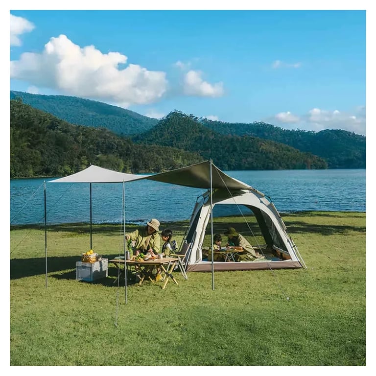 Намет Naturehike тримісний автоматичний із тентом Ango CNK2550WS01 L, коричневий (6975641887799) - фото 5
