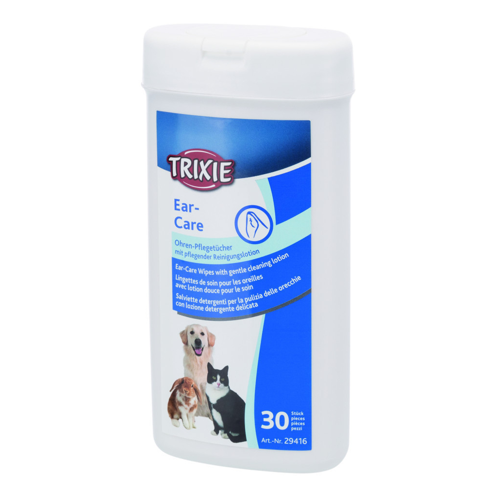 Вологі серветки для тварин Trixie для догляду за вухами 30 шт (4011905294162) - фото 1