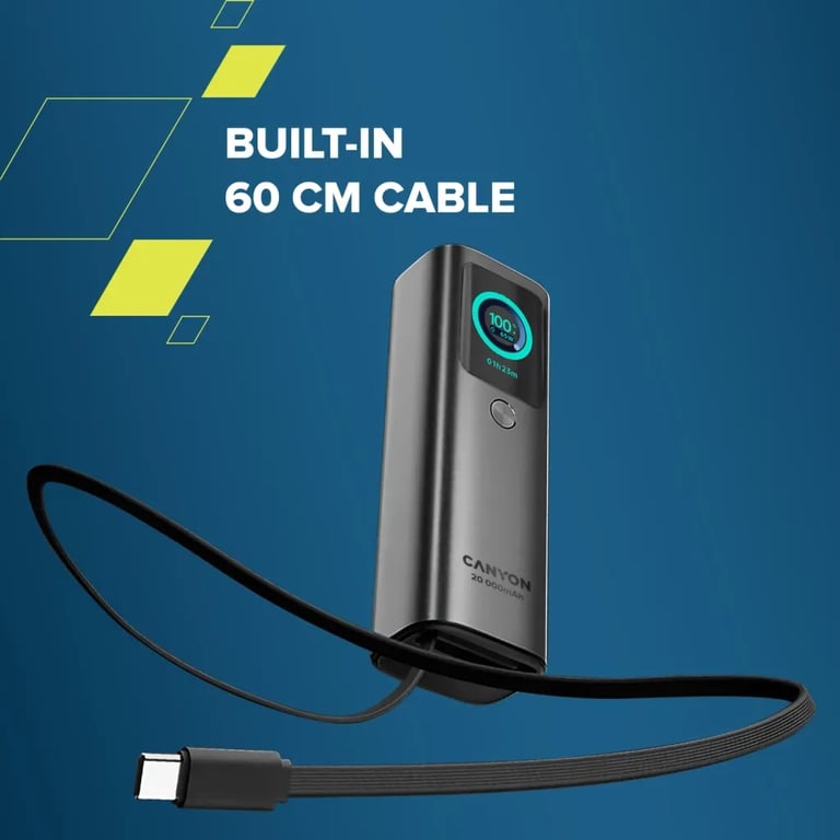 Батарея універсальна Canyon 20000mAh OnPower 265 PD/100W (CNS-CPB265DG) - фото 8
