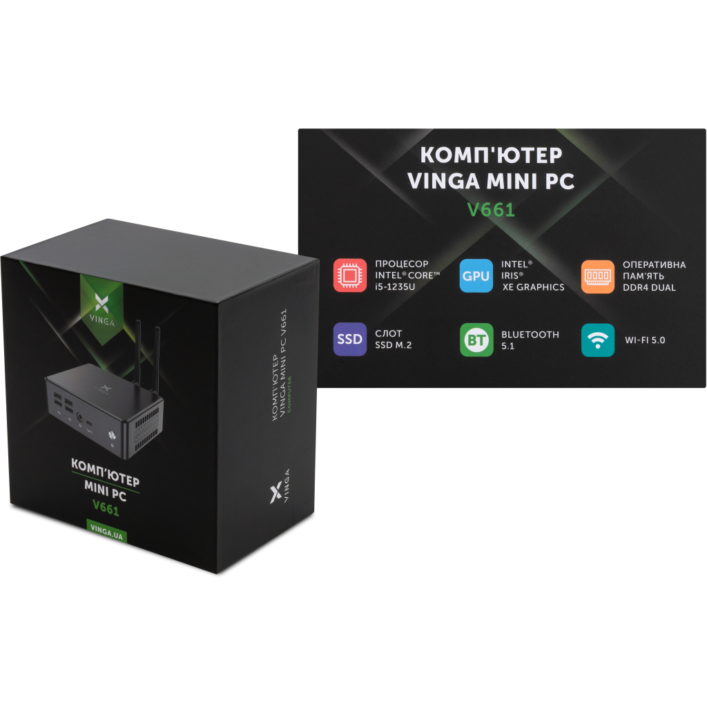Комп'ютер Vinga Mini PC V661 (V6611235U.8512) - фото 10 Комп'ютер Vinga Mini PC V661 (V6611235U.8512) - фото 10