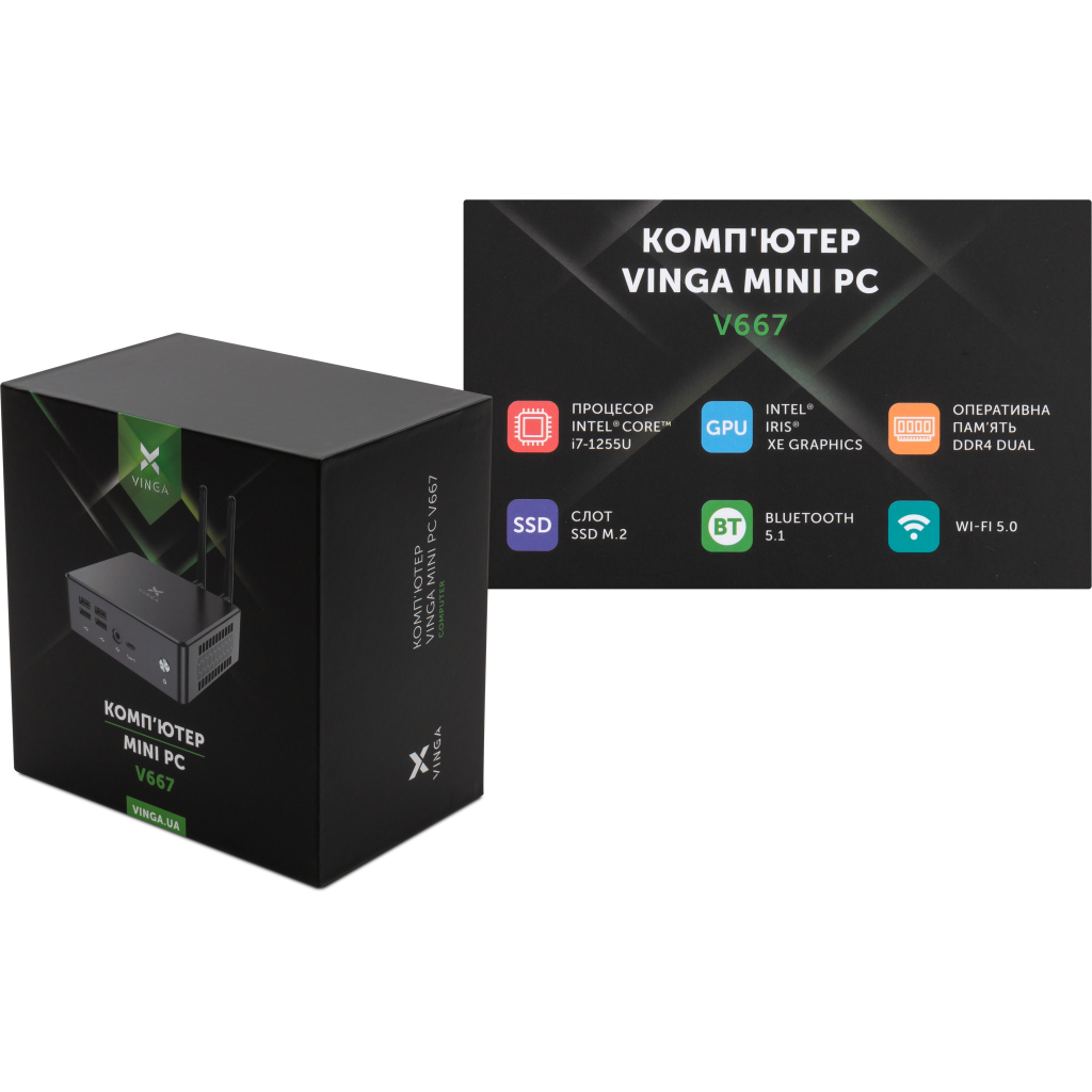 Комп'ютер Vinga Mini PC V667 (V6671255U.16512) - фото 10 Комп'ютер Vinga Mini PC V667 (V6671255U.16512) - фото 10