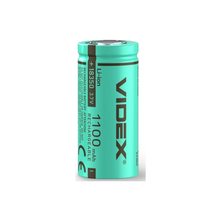 Акумулятор 18350 1100mAh bulk/1шт Videx (18350/1100/1B) - фото 1