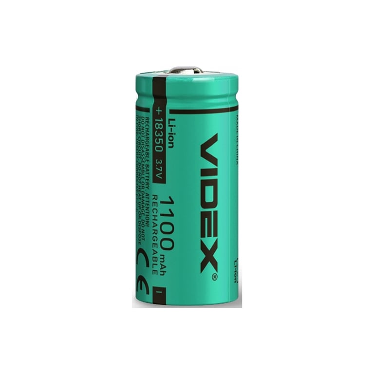 Акумулятор 18350 1100mAh bulk/1шт Videx (18350/1100/1B) - фото 2
