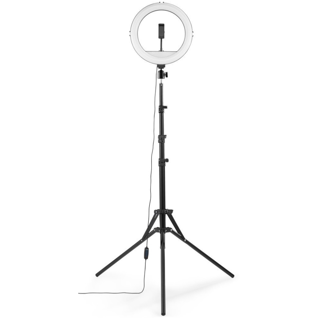 Набір блогера Hama Smartphone Tripod Steady-120 V2, 185см, Bluetooth, LED ring (00004659) - фото 1 Набір блогера Hama Smartphone Tripod Steady-120 V2, 185см, Bluetooth, LED ring (00004659) - фото 1