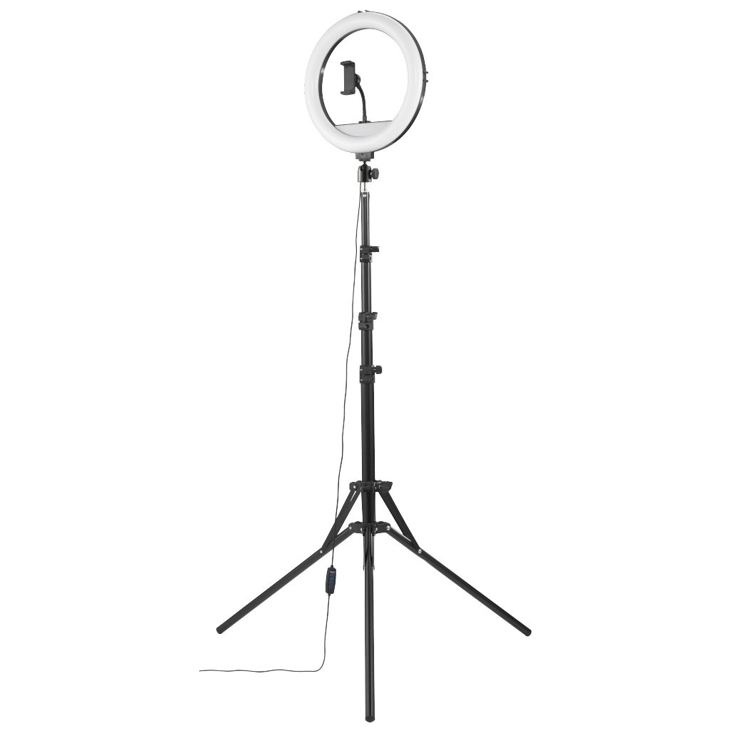 Набір блогера Hama Smartphone Tripod Steady-120 V2, 185см, Bluetooth, LED ring (00004659) - фото 2 Набір блогера Hama Smartphone Tripod Steady-120 V2, 185см, Bluetooth, LED ring (00004659) - фото 2
