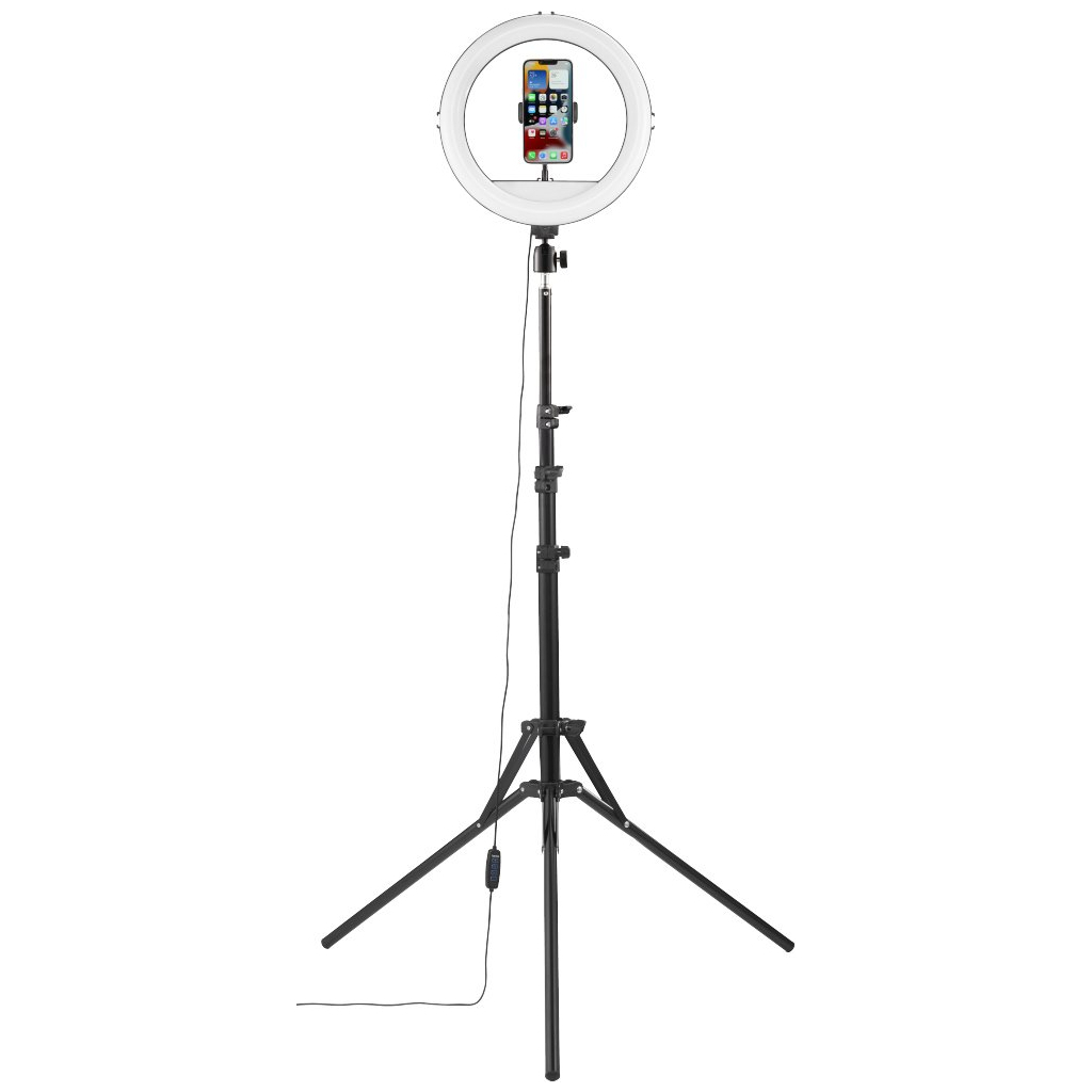 Набір блогера Hama Smartphone Tripod Steady-120 V2, 185см, Bluetooth, LED ring (00004659) - фото 4 Набір блогера Hama Smartphone Tripod Steady-120 V2, 185см, Bluetooth, LED ring (00004659) - фото 4