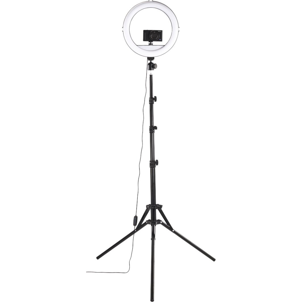 Набір блогера Hama Smartphone Tripod Steady-120 V2, 185см, Bluetooth, LED ring (00004659) - фото 6 Набір блогера Hama Smartphone Tripod Steady-120 V2, 185см, Bluetooth, LED ring (00004659) - фото 6