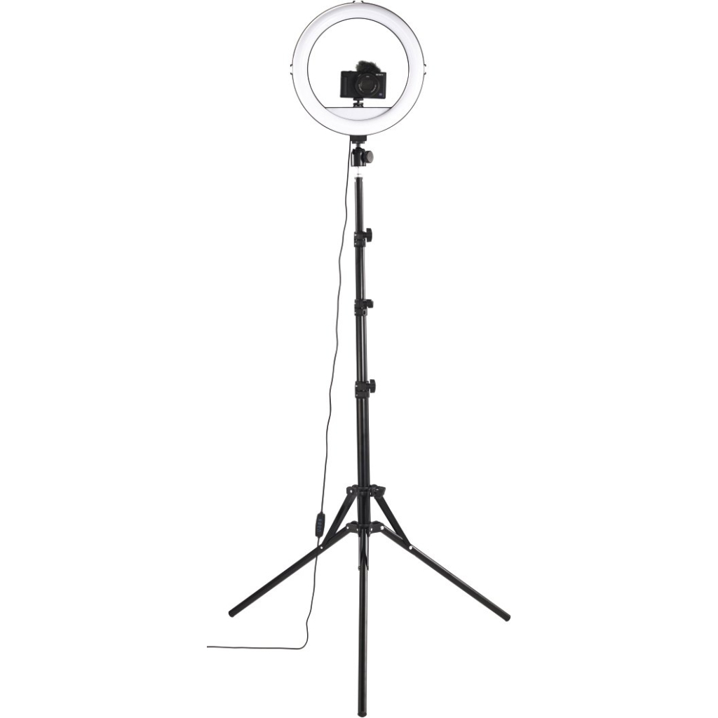 Набір блогера Hama Smartphone Tripod Steady-120 V2, 185см, Bluetooth, LED ring (00004659) - фото 8 Набір блогера Hama Smartphone Tripod Steady-120 V2, 185см, Bluetooth, LED ring (00004659) - фото 8