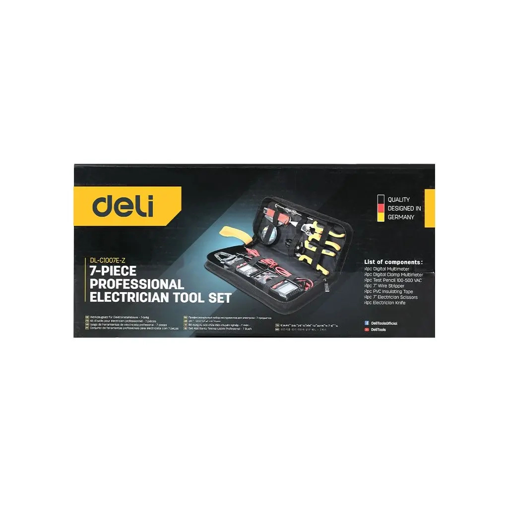 Набір інструментів Deli для електрика 7 шт. (EDL-C1007E-Z) - фото 3 Набір інструментів Deli для електрика 7 шт. (EDL-C1007E-Z) - фото 3