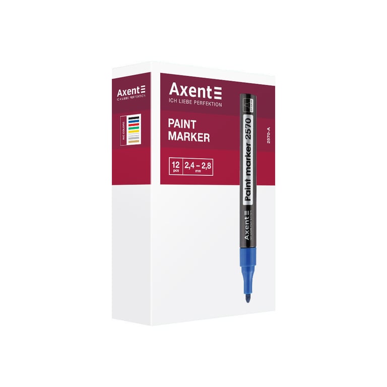 Маркер Axent Paint 2570-A, 2,4-2,8 мм круглий чорний (2570-01-A) - фото 2