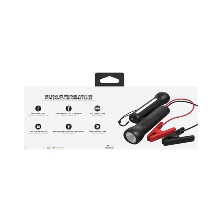 Пуско зарядний пристрій Mophie 9900mAh 2A, бустер 400A, вбудований ліхтарик 450lm, Black (53046) - фото 4