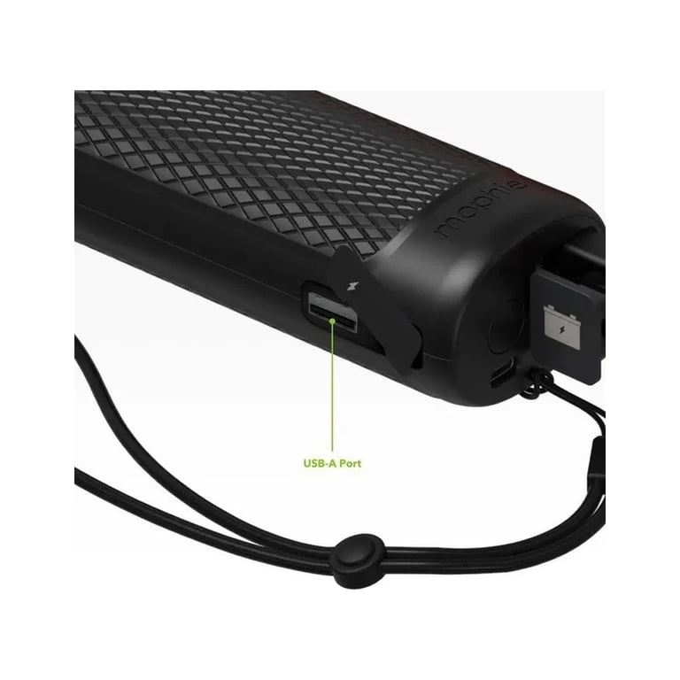 Пуско зарядний пристрій Mophie 9900mAh 2A, бустер 400A, вбудований ліхтарик 450lm, Black (53046) - фото 6