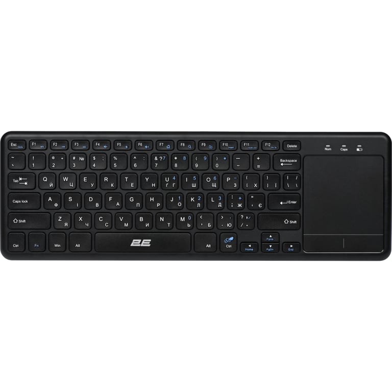 Клавіатура 2E KT100 Touch Wireless UA Black (2E-KT100WB_UA) - фото 1
