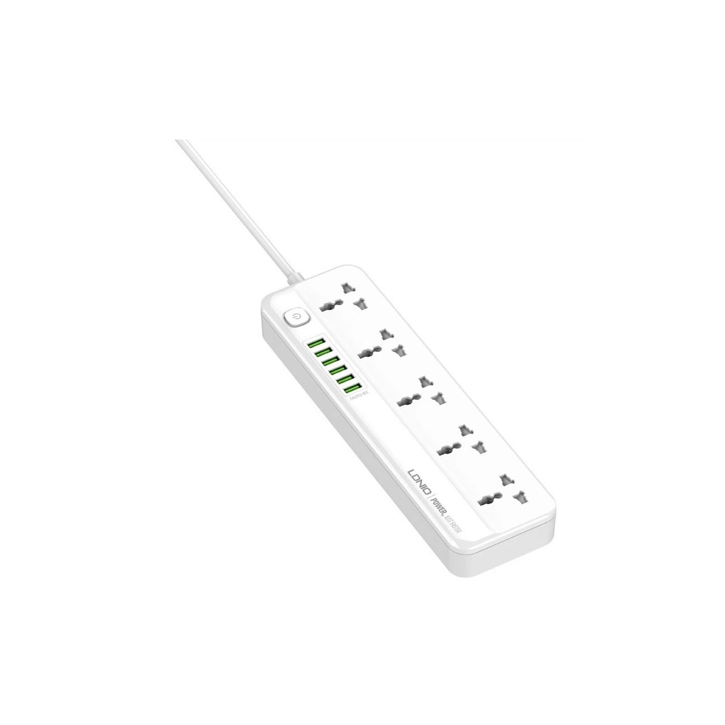 Мережевий фільтр живлення LDNIO SC5614 5роз. 3USB 2м (SC5614) - фото 3 Мережевий фільтр живлення LDNIO SC5614 5роз. 3USB 2м (SC5614) - фото 3