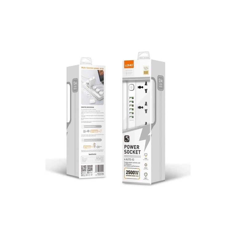 Мережевий фільтр живлення LDNIO SC5614 5роз. 3USB 2м (SC5614) - фото 5