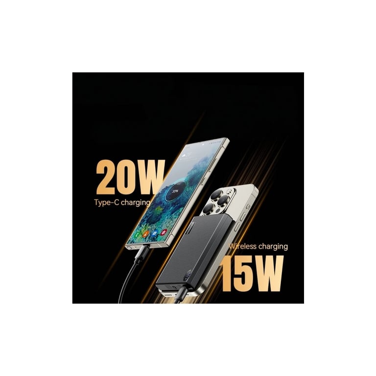 Батарея універсальна Essager 10000mAh Shining magnetic 20W PD QC/3.0 (EDY1W-SY0G-Z) - фото 9