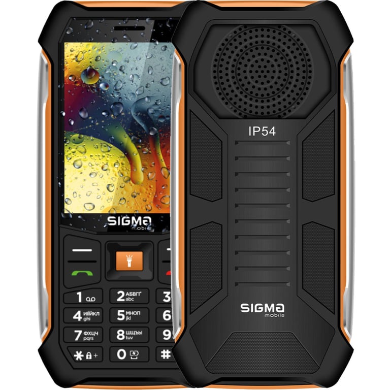 Мобільний телефон Sigma X-style 323 RAIN Black-Orange (4827798885727) - фото 1