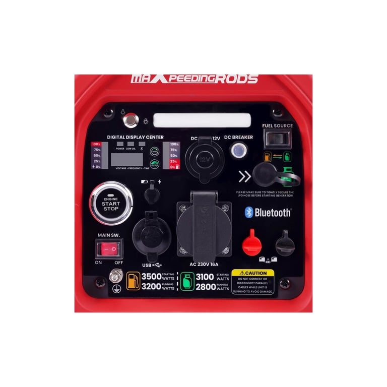 Генератор maXpeedingRODS MXR4000GT інверторний, газ/бензин, 3,2 kW, 220V, 4л, ручн/електро/ДК (mxr4000GT) - фото 3