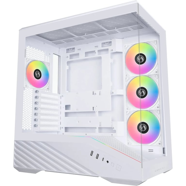 Корпус для ПК Lian Li V100R case with pre-installed four 120mm RGB PWM fan, White (G99.V100RW.01) - фото 1