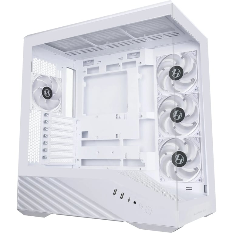 Корпус для ПК Lian Li V100R case with pre-installed four 120mm RGB PWM fan, White (G99.V100RW.01) - фото 2