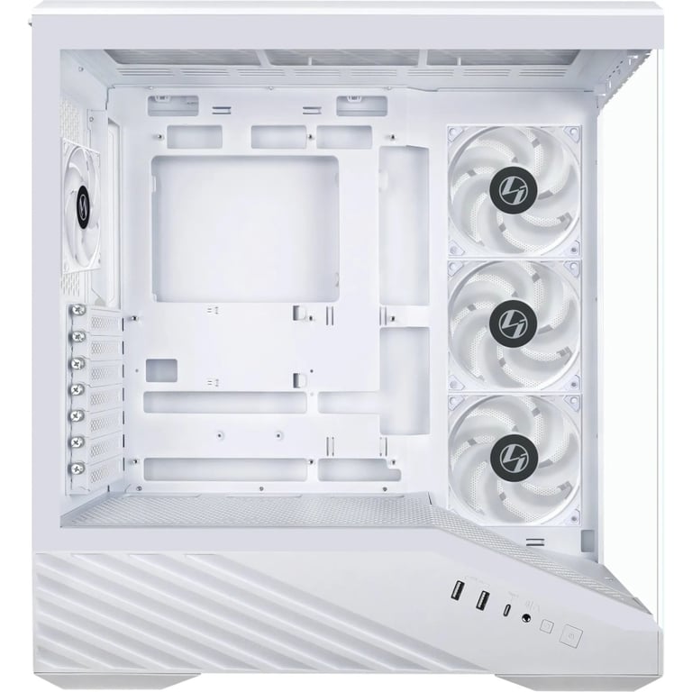 Корпус для ПК Lian Li V100R case with pre-installed four 120mm RGB PWM fan, White (G99.V100RW.01) - фото 4