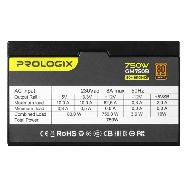 Блок живлення Prologix 750W (GM750B 750W 80+ Bronze) - фото 4