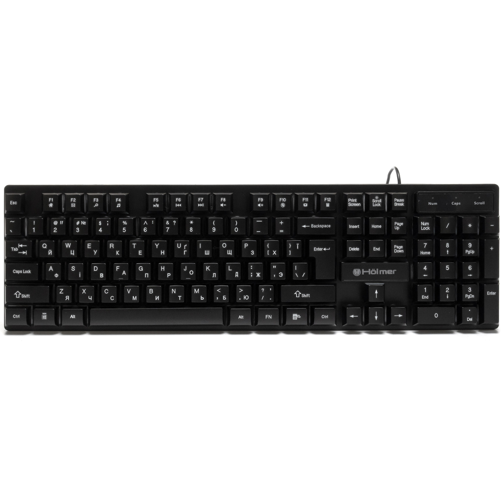 Клавіатура Hölmer K-01GS RGB Backlight USB UA Black (K-01GS) - фото 1