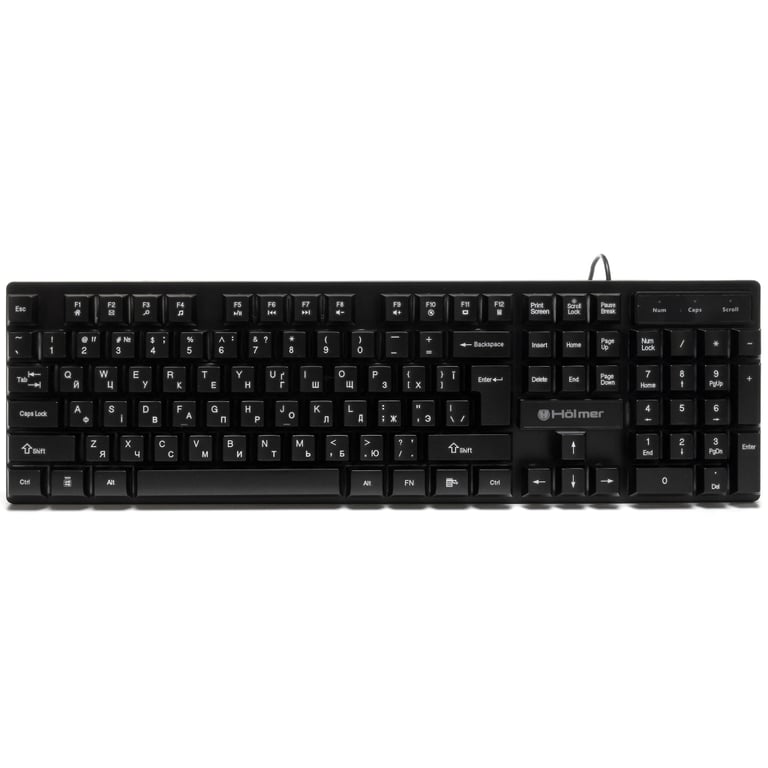 Клавіатура Hölmer K-01GS RGB Backlight USB UA Black (K-01GS) - фото 1