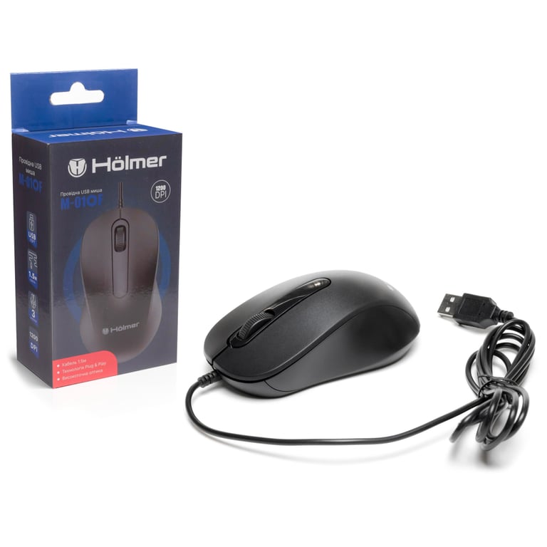 Мишка Hölmer M-01OF USB Black (M-01OF) - фото 12