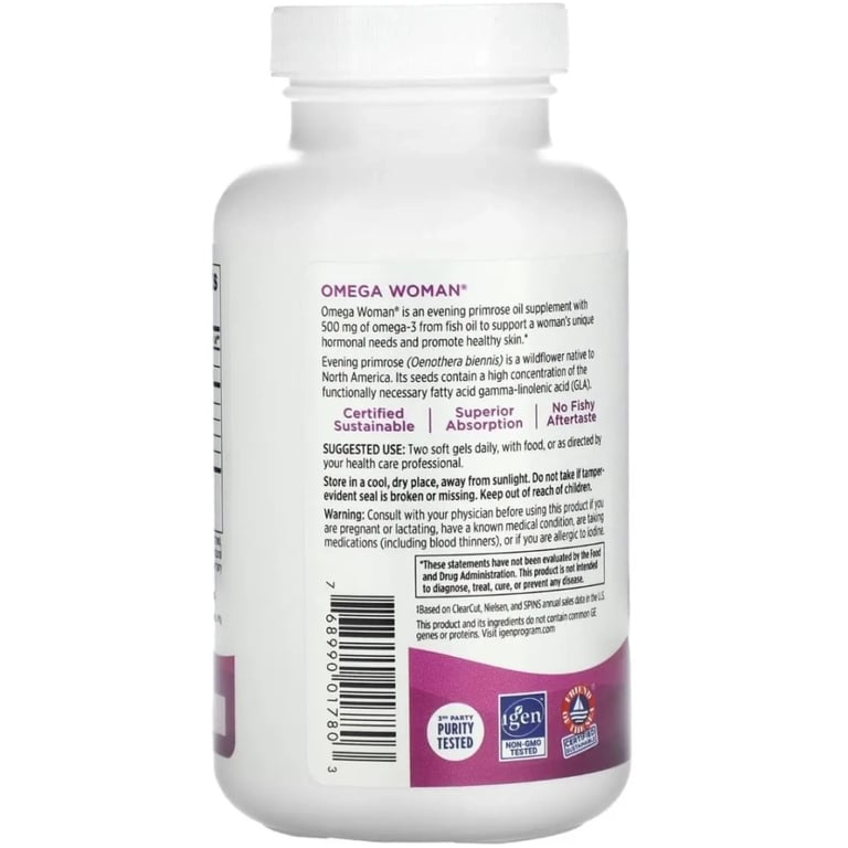 Вітамінно-мінеральний комплекс Nordic Naturals Омега для жінок з маслом примули вечірньої, смак лимон (NOR-01780) - фото 7