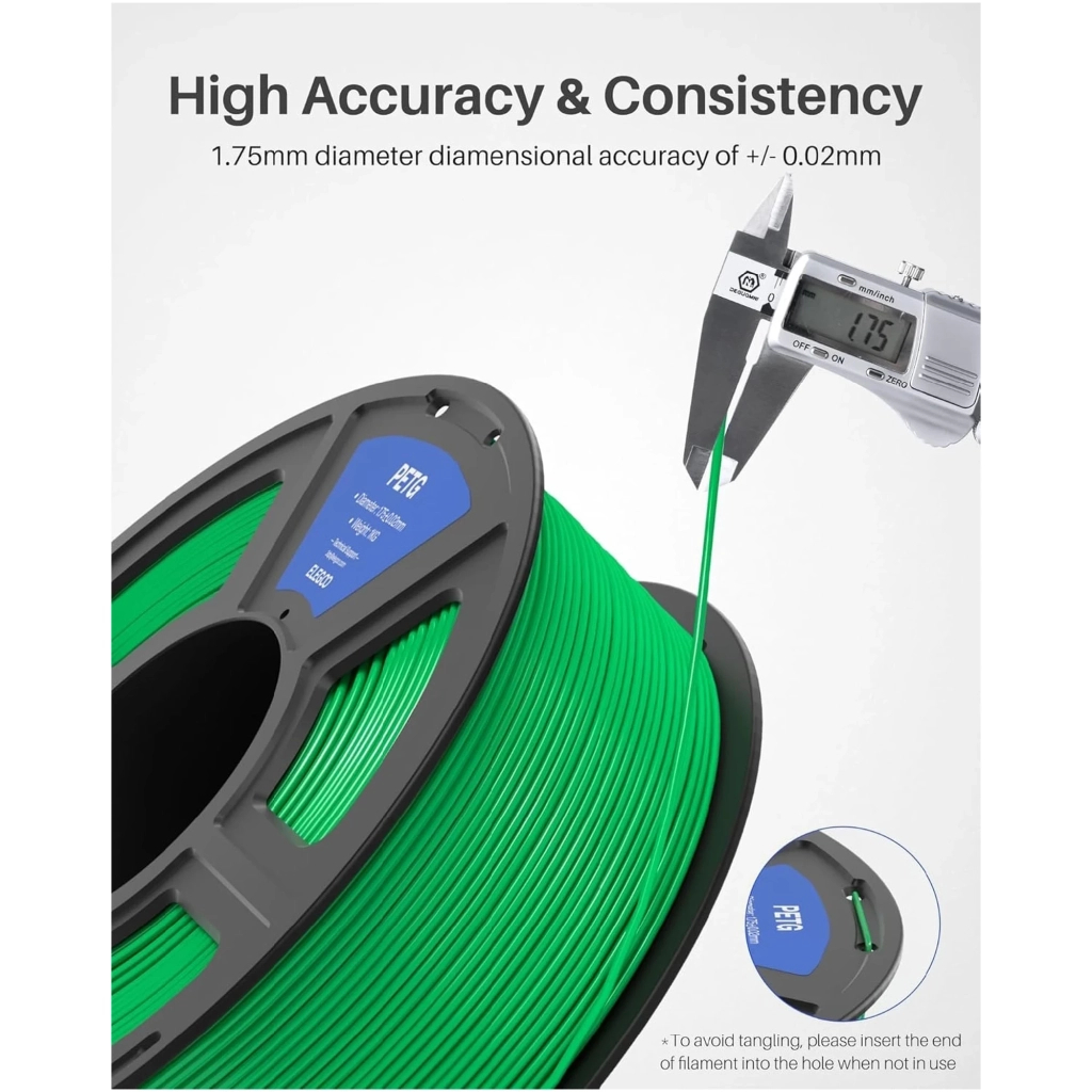 Пластик для 3D-принтера ELEGOO PETG 1кг, 1.75мм, beige (50.203.0395) - фото 3 Пластик для 3D-принтера ELEGOO PETG 1кг, 1.75мм, beige (50.203.0395) - фото 3