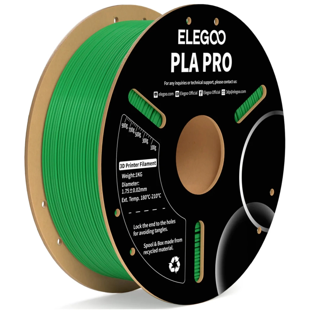 Пластик для 3D-принтера ELEGOO PLA PRO 1кг, 1.75мм, green (50.203.0193) - фото 1