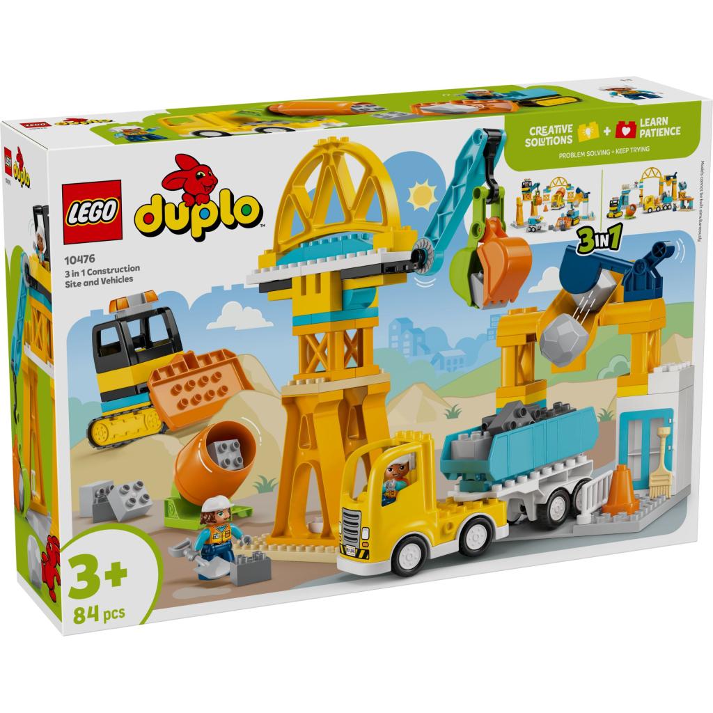 Конструктор LEGO DUPLO Town 3-в-1 Будівельний майданчик і техніка (10476) - фото 1