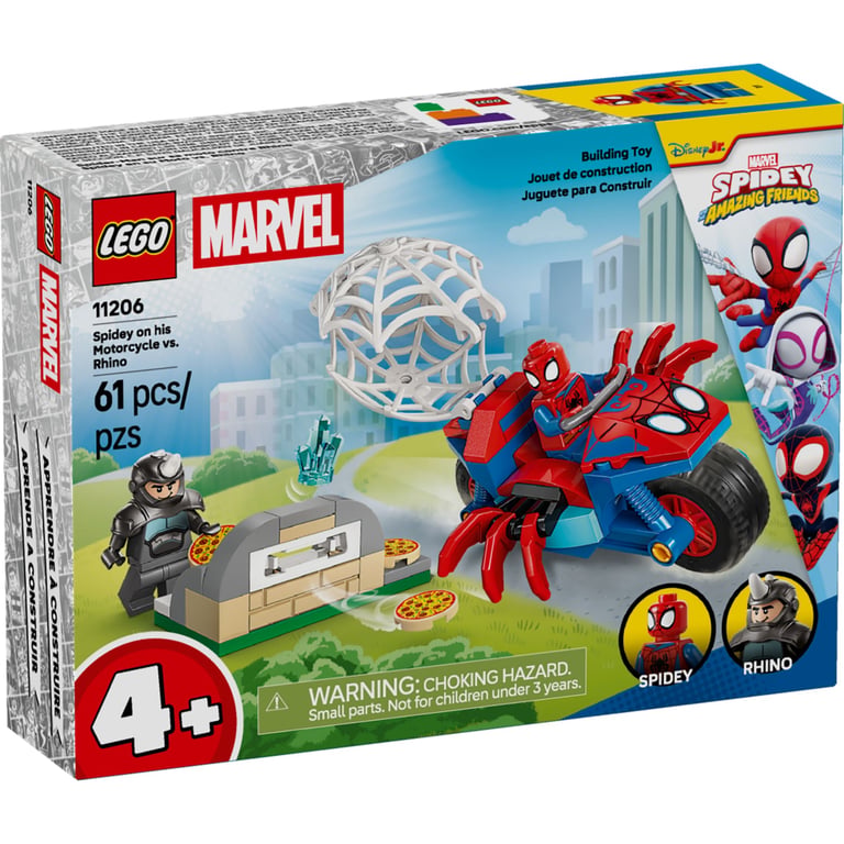 Конструктор LEGO Spidey Павук на мотоциклі проти Носорога (11206) - фото 1