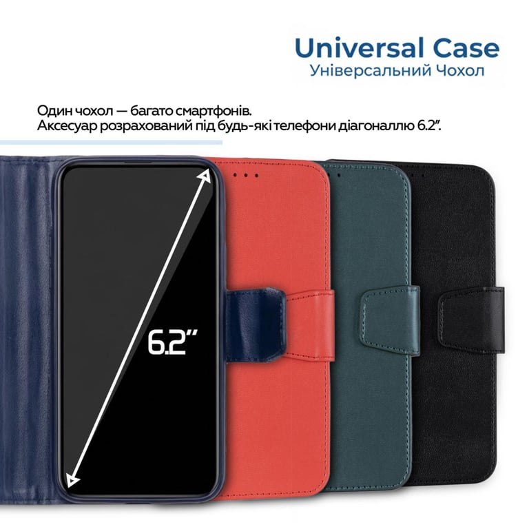 Чохол до мобільного телефона XoKo Book Universal Smartphone 6.0-6.2" Black (XK-UNCS-BK62) - фото 9
