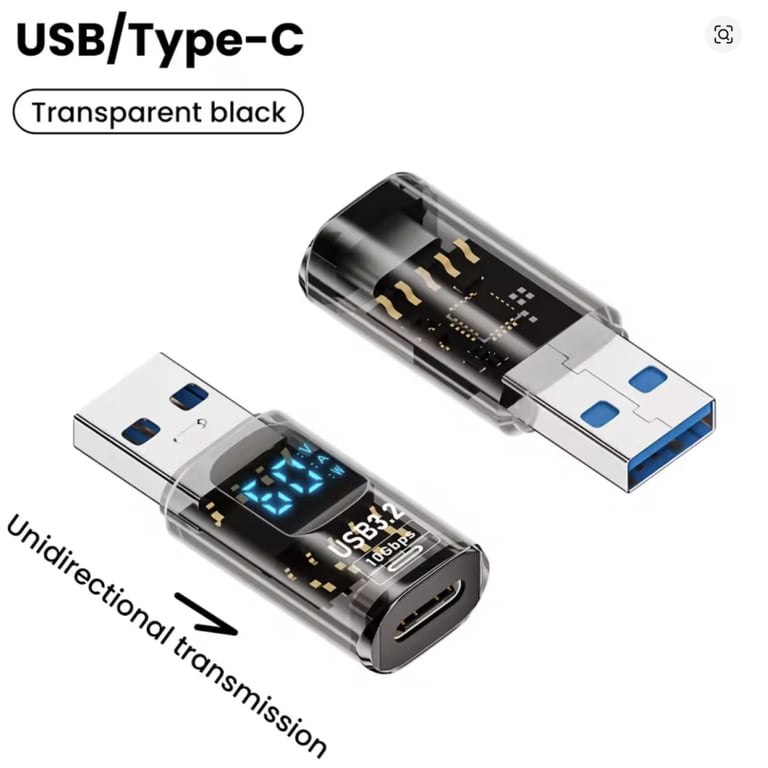 Перехідник USB 3.2 AM to USB-C F 10Gbps QC 36W PD60W with display XoKo (AC-230TCU) - фото 2