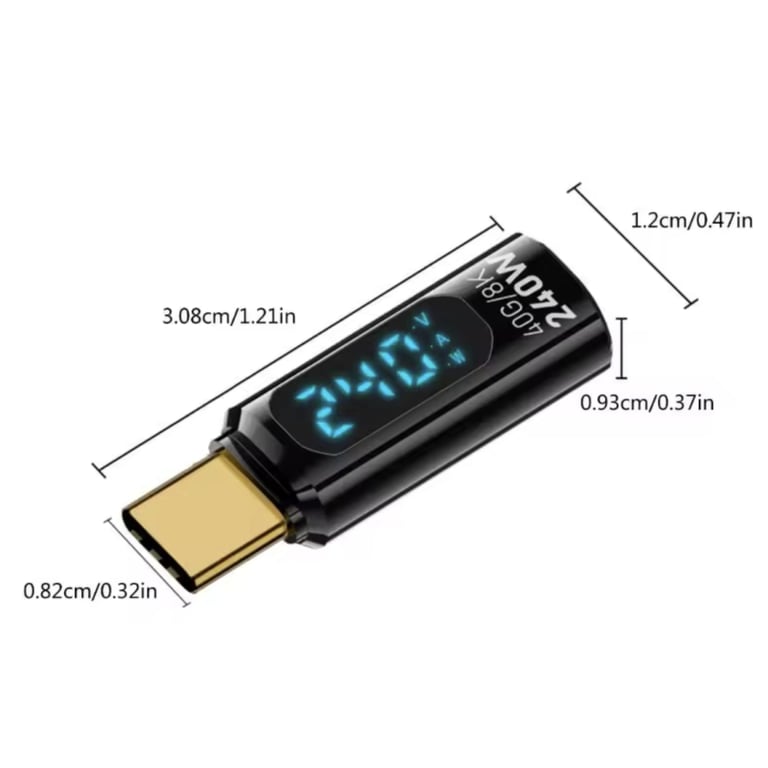 Перехідник USB-C M to USB-C F 40Gbps 240W 8K with display XoKo (AC-240TCС) - фото 4