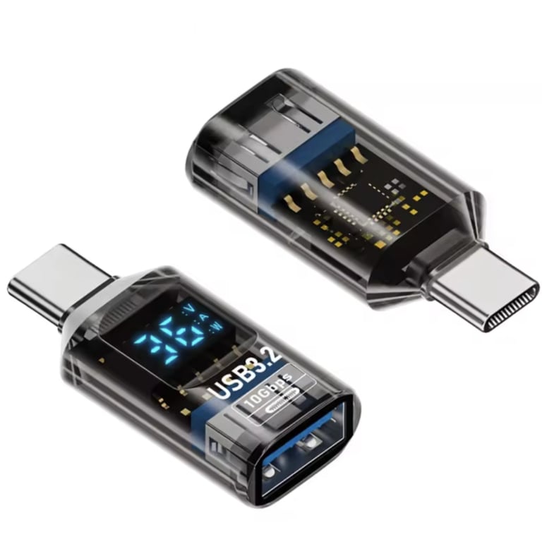 Перехідник OTG USB 3.2 AF to USB-C M 10Gbps QC 36W with display XoKo (AC-322UTC) - фото 1