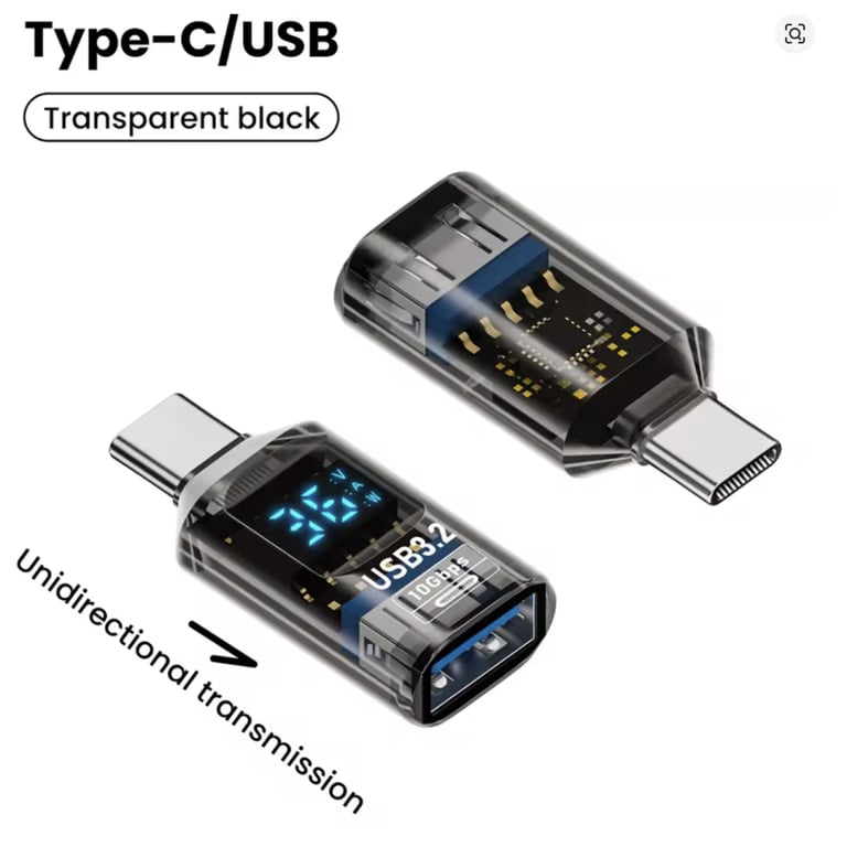 Перехідник OTG USB 3.2 AF to USB-C M 10Gbps QC 36W with display XoKo (AC-322UTC) - фото 2