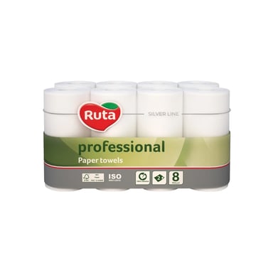 Паперові рушники Ruta Professional 2 шари 8 рулонів (4820202893639) - фото 1