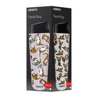 Термокружка ARDESTO Coffee Time Animals Yorkie 450мл, нержавіюча сталь, сіро-бежевий (AR2645YT) - фото 4