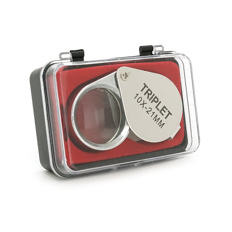 Лупа Voltronic ручна TRIPLET 10X-21mm, складана (брелок), метал-скло, пластикова коробка. 60 * 24 * 18mm. (1152/TR10X-21) - фото 3