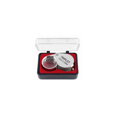 Лупа Voltronic ручна TRIPLET 20X-21mm, складана (брелок), метал-скло, пластикова коробка. 60 * 24 * 18mm. (1152/TR20X-21) - фото 1